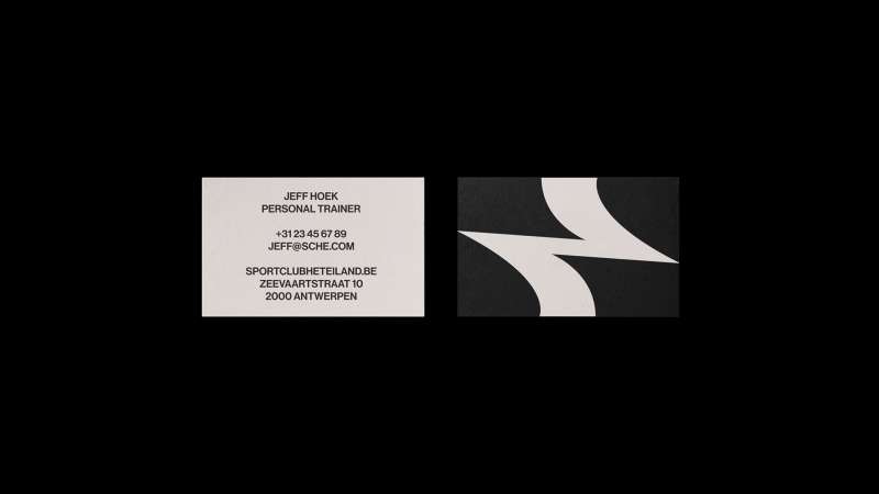 Business cards for Sports Club Het Eiland rebrand by FCKLCK Studio