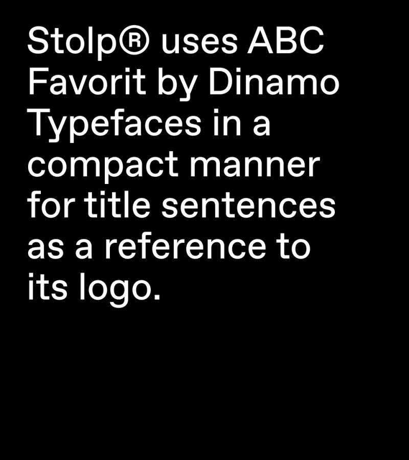 Typeface for Stolp rebranding by FCKLCK Studio